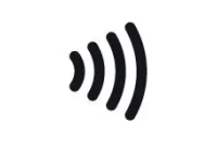 Símbolo do Contactless